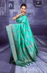 Load image into Gallery viewer, Green Soft Arani Silk Saree - Keya Seth Exclusive
