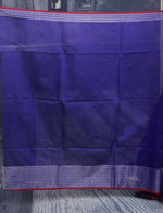 Load image into Gallery viewer, Navy Blue with Red Border Linen Handloom Saree - Keya Seth Exclusive

