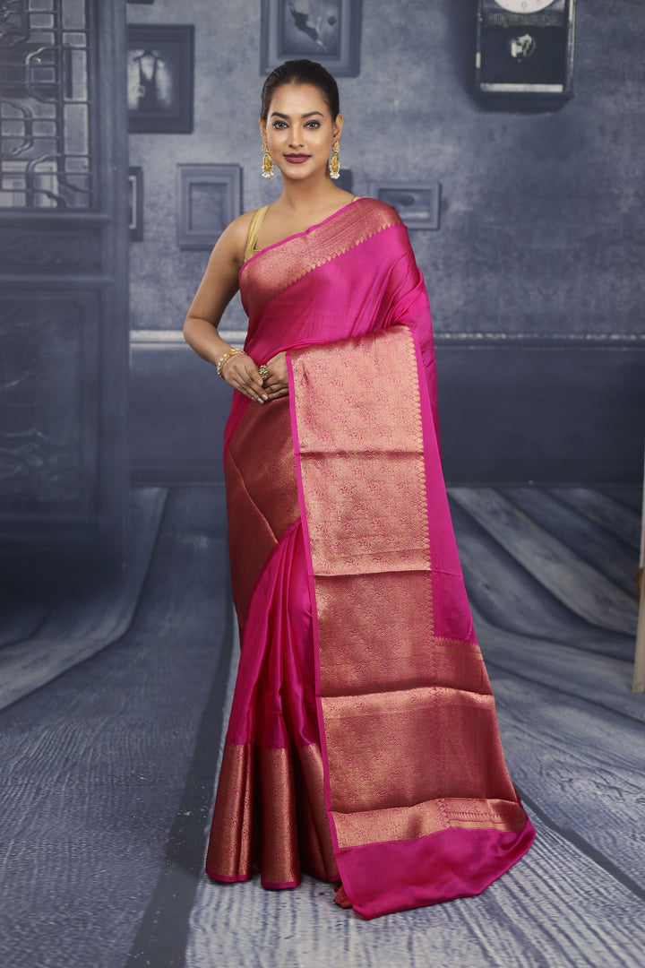 Pink Mahapar Chanderi Saree - Keya Seth Exclusive