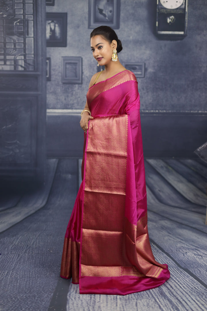Pink Mahapar Chanderi Saree - Keya Seth Exclusive