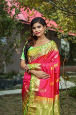 Load image into Gallery viewer, Shimmer Pink Pure Kanjivaram Silk Saree