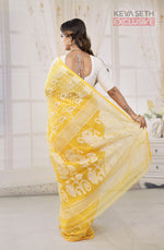 Load image into Gallery viewer, Yellow Jamdani Saree - Keya Seth Exclusive