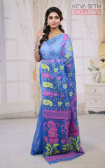 Load image into Gallery viewer, Blue Jamdani Saree - Keya Seth Exclusive