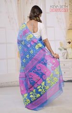 Load image into Gallery viewer, Blue Jamdani Saree - Keya Seth Exclusive
