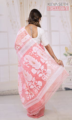 Load image into Gallery viewer, Peach Jamdani Saree - Keya Seth Exclusive