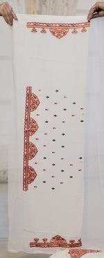 Load image into Gallery viewer, White Georgette Saree with Resham Threadwork - Keya Seth Exclusive
