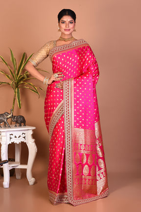 Deep Pink Banarasi Saree - Keya Seth Exclusive