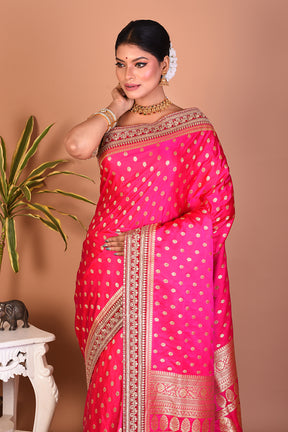 Deep Pink Banarasi Saree - Keya Seth Exclusive