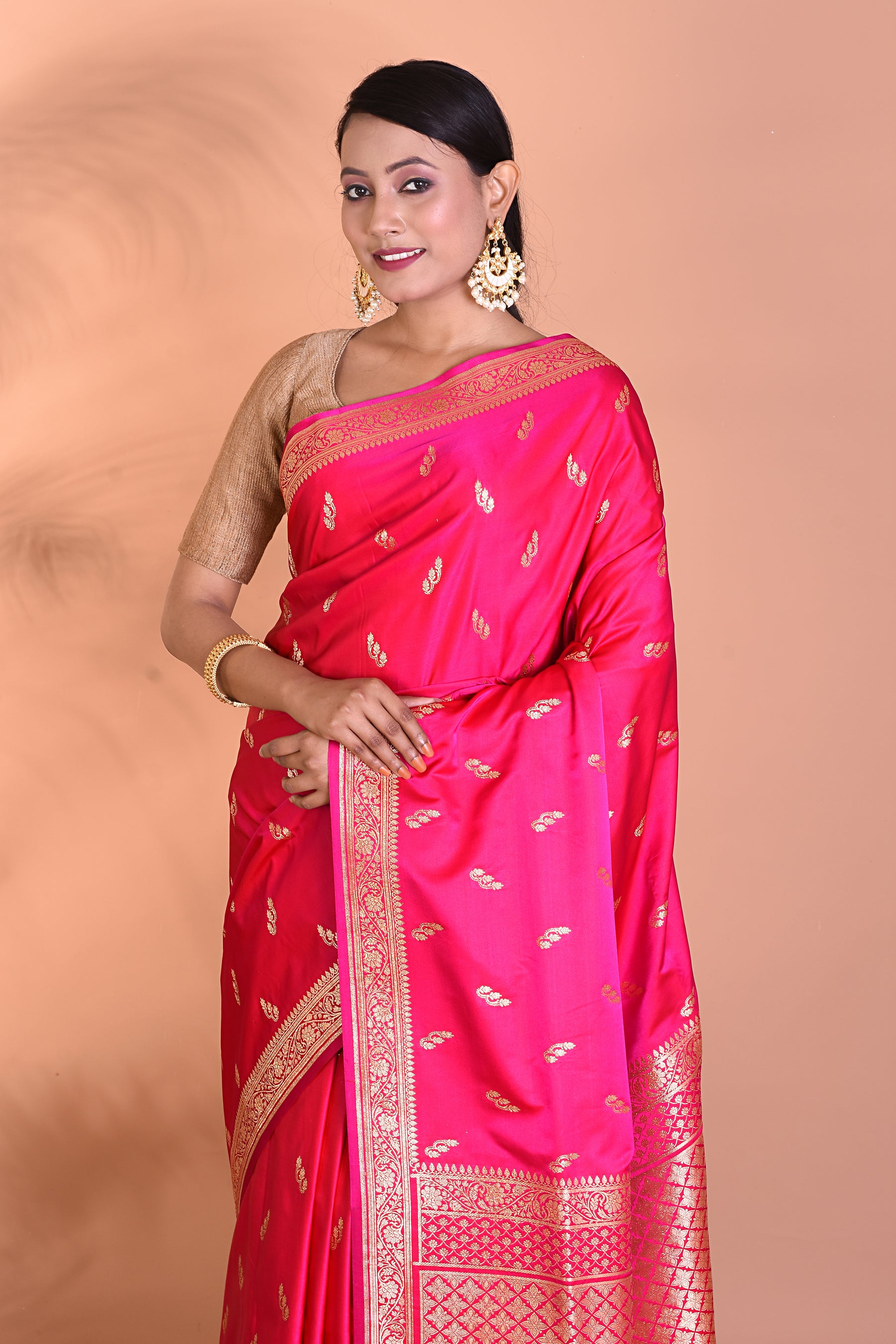 Designer Pink Banarasi Saree - Keya Seth Exclusive