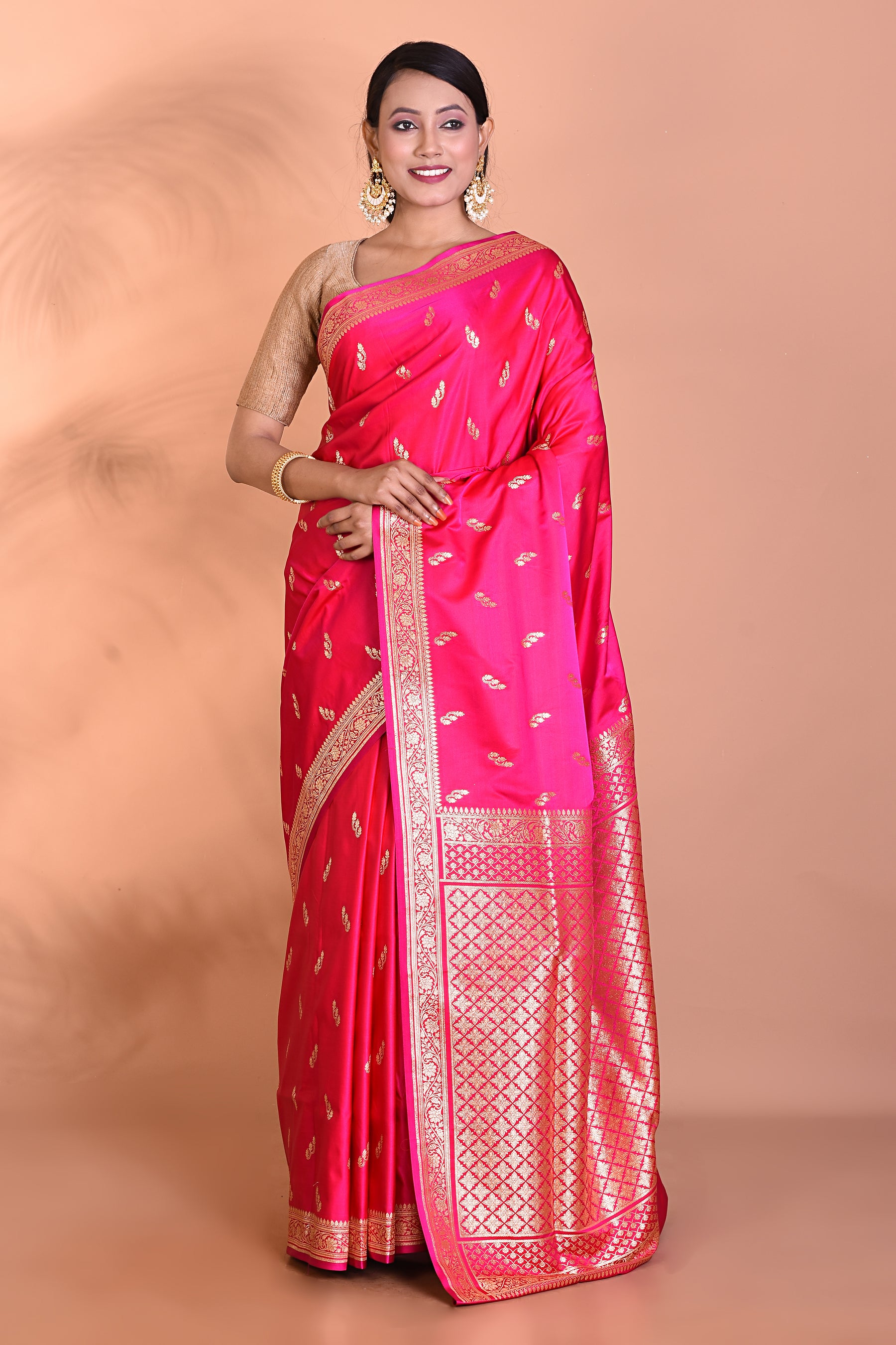 Designer Pink Banarasi Saree - Keya Seth Exclusive