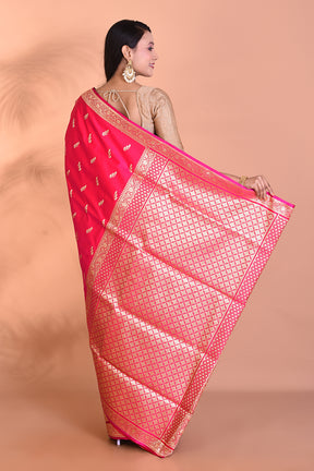 Designer Pink Banarasi Saree - Keya Seth Exclusive