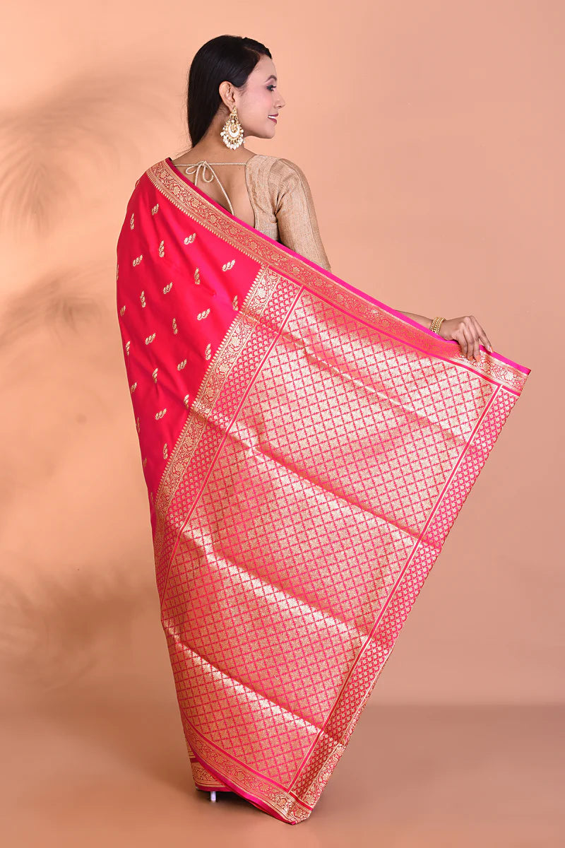 Designer Pink Banarasi Saree - Keya Seth Exclusive