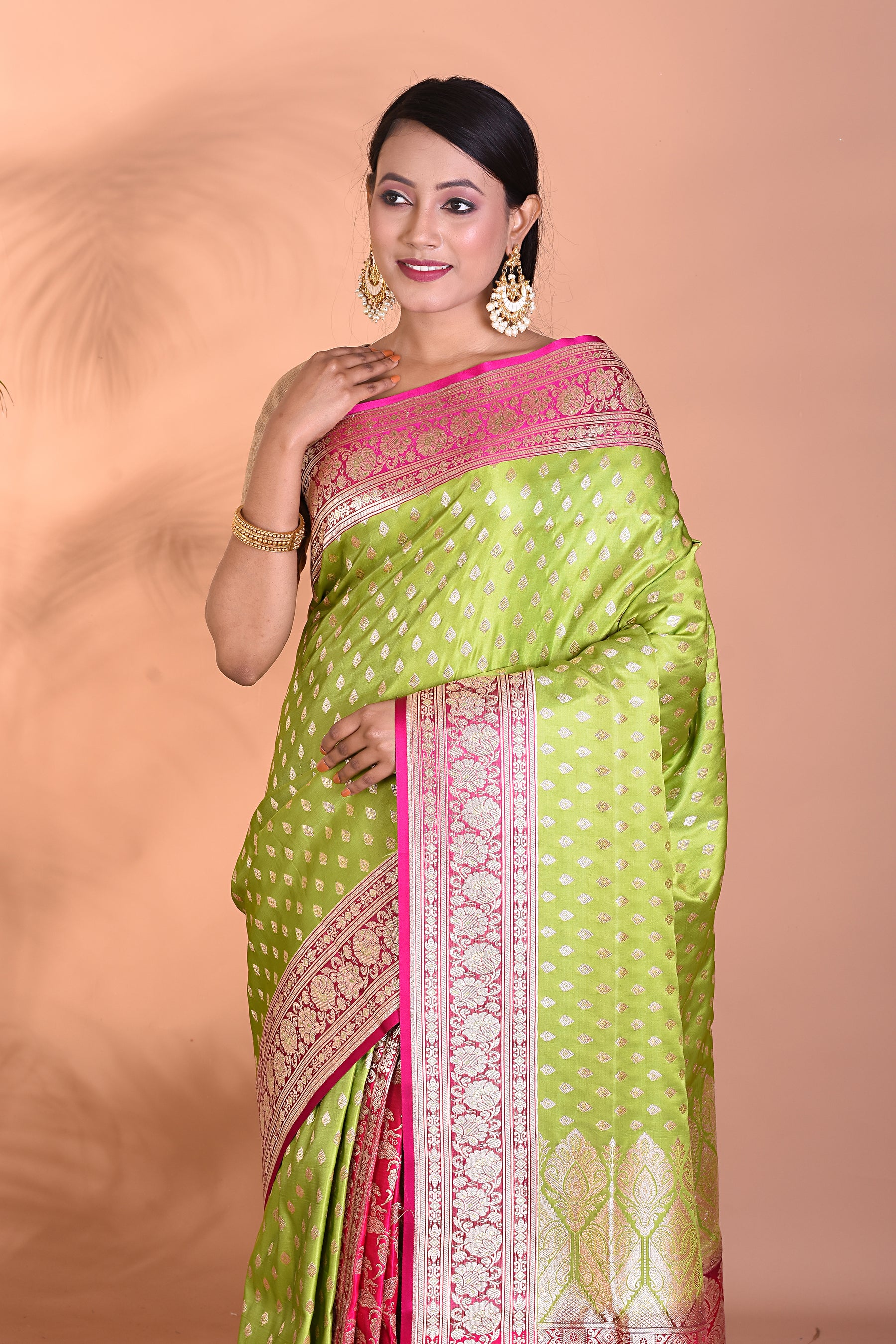 Light Green Banarasi Saree - Keya Seth Exclusive