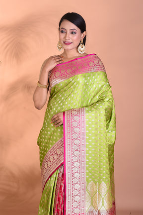 Light Green Banarasi Saree - Keya Seth Exclusive