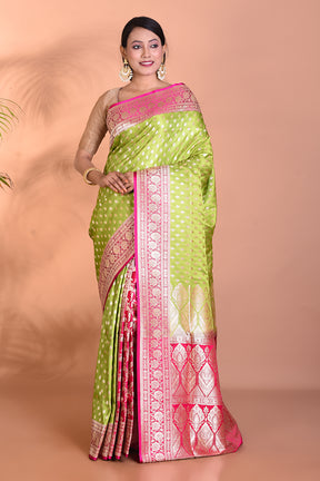 Light Green Banarasi Saree - Keya Seth Exclusive