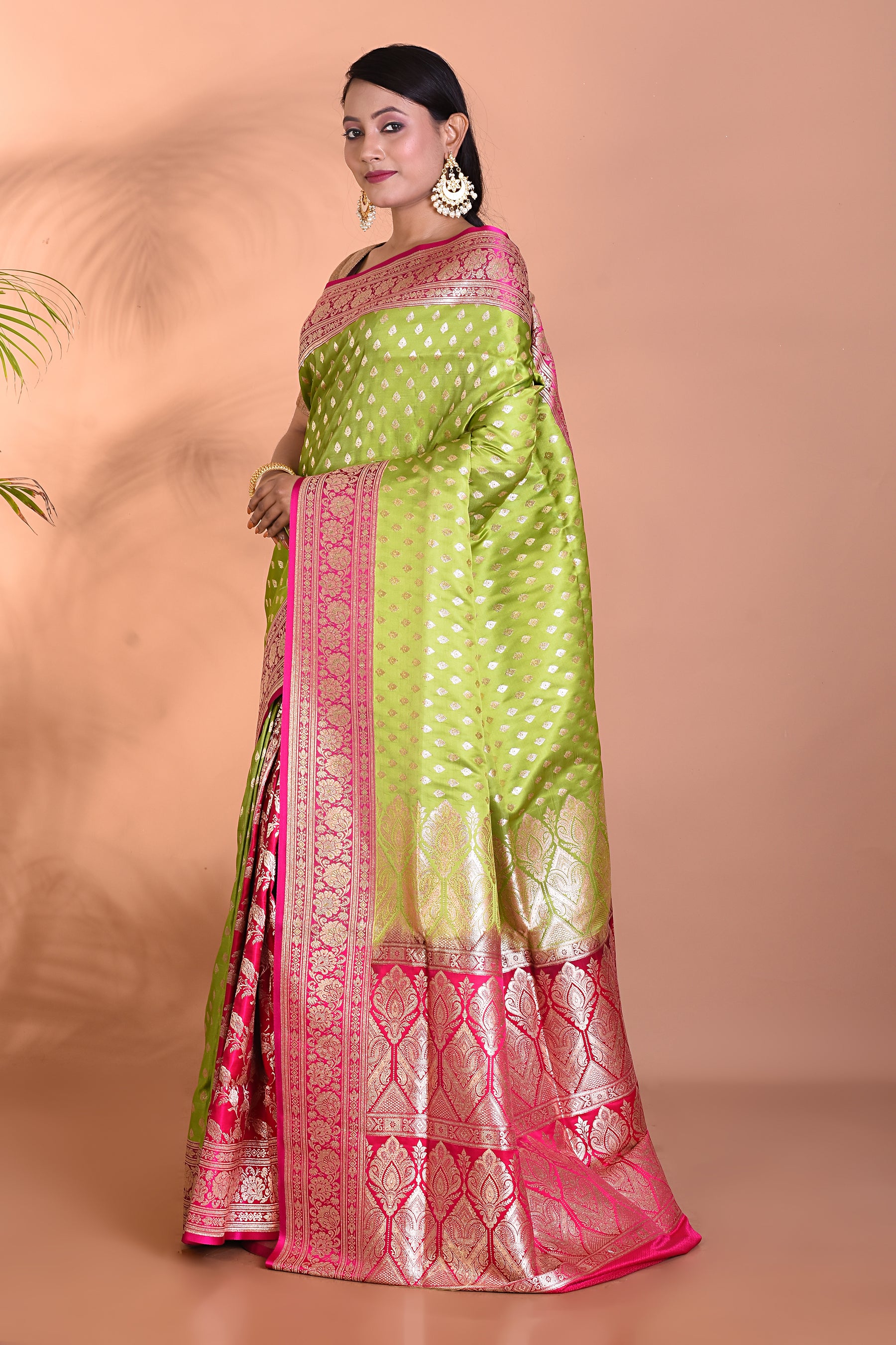 Light Green Banarasi Saree - Keya Seth Exclusive