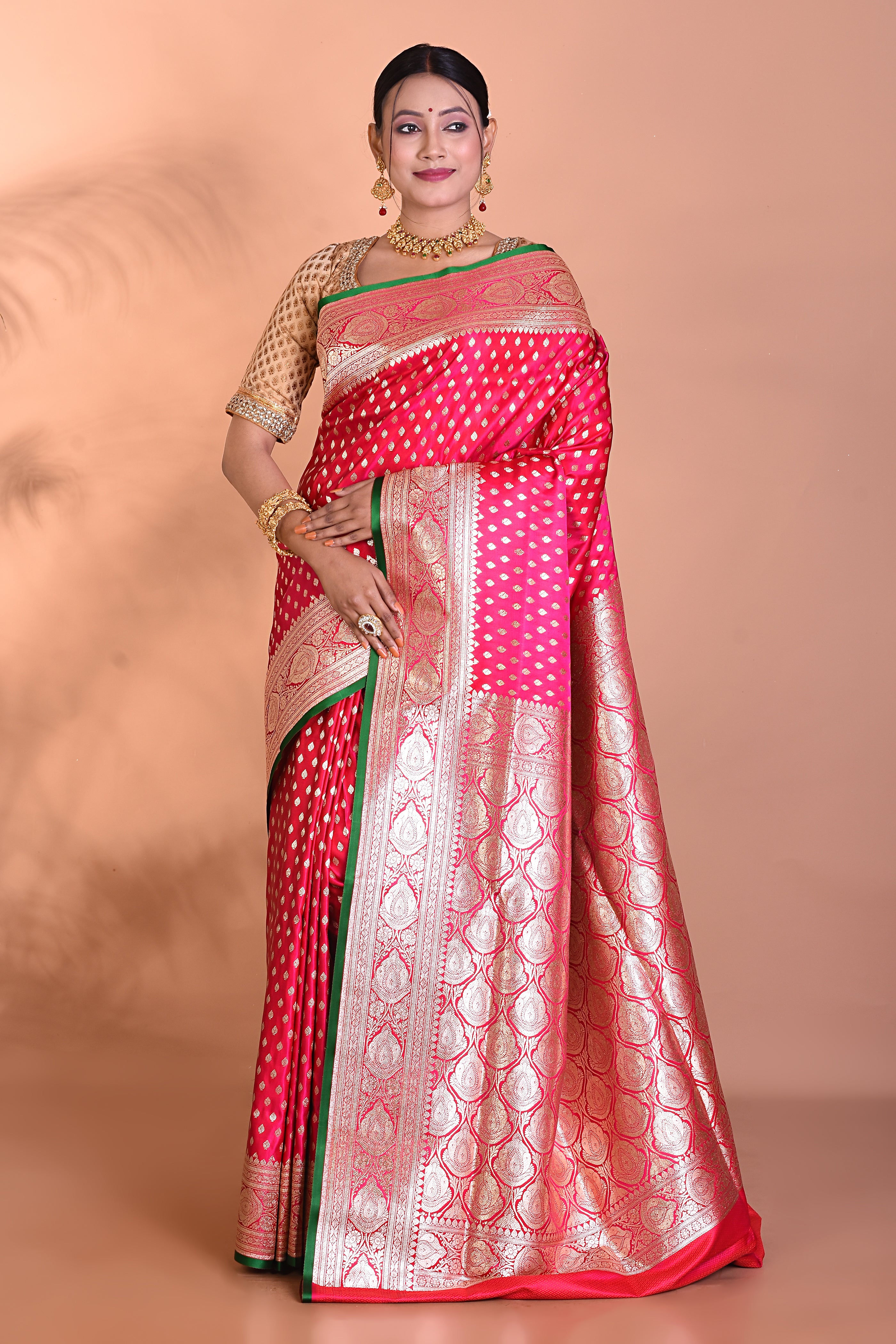 Gorgeous Pink Banarasi Saree - Keya Seth Exclusive