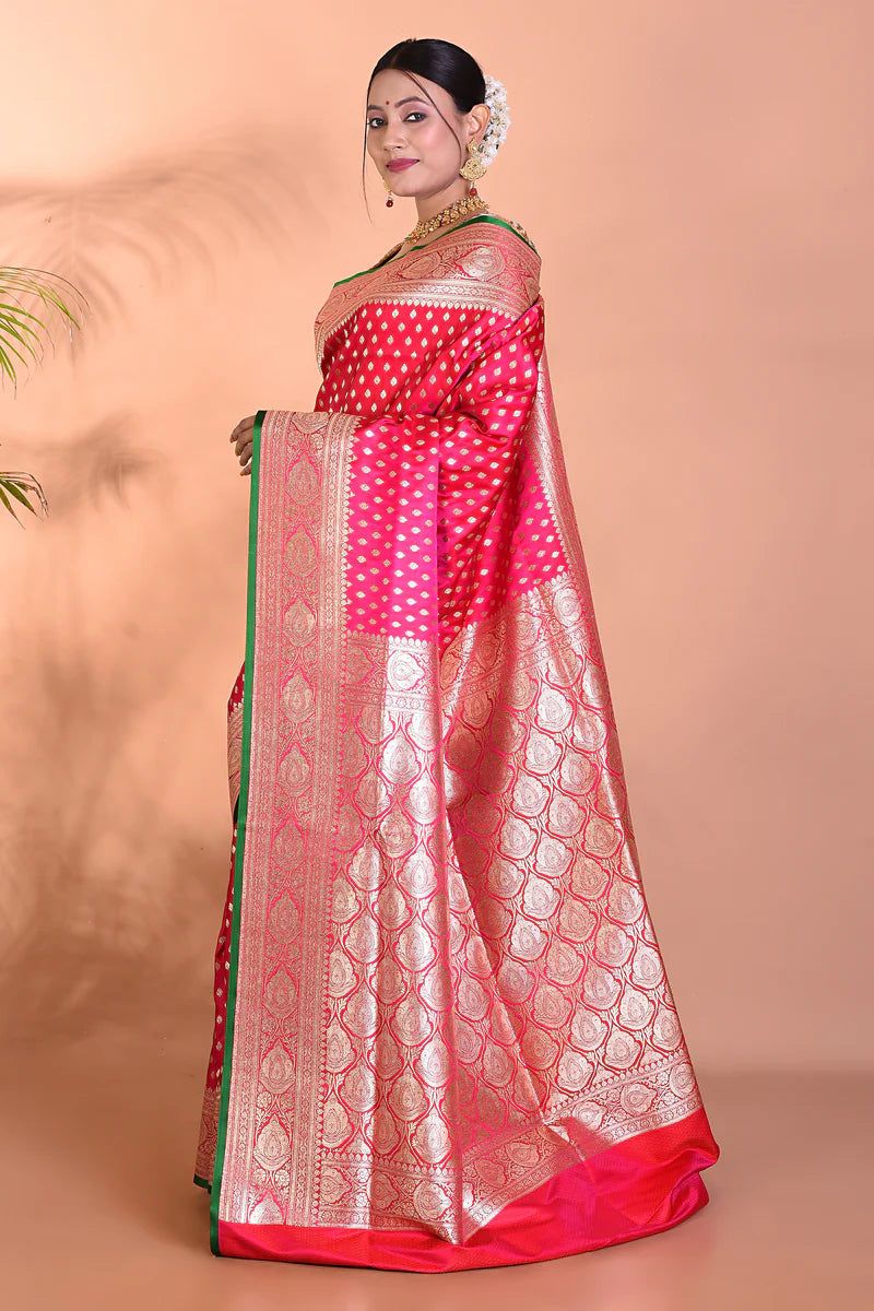 Gorgeous Pink Banarasi Saree - Keya Seth Exclusive