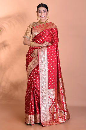 Elegant Maroon Banarasi Saree - Keya Seth Exclusive