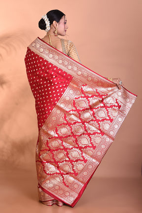 Elegant Maroon Banarasi Saree - Keya Seth Exclusive