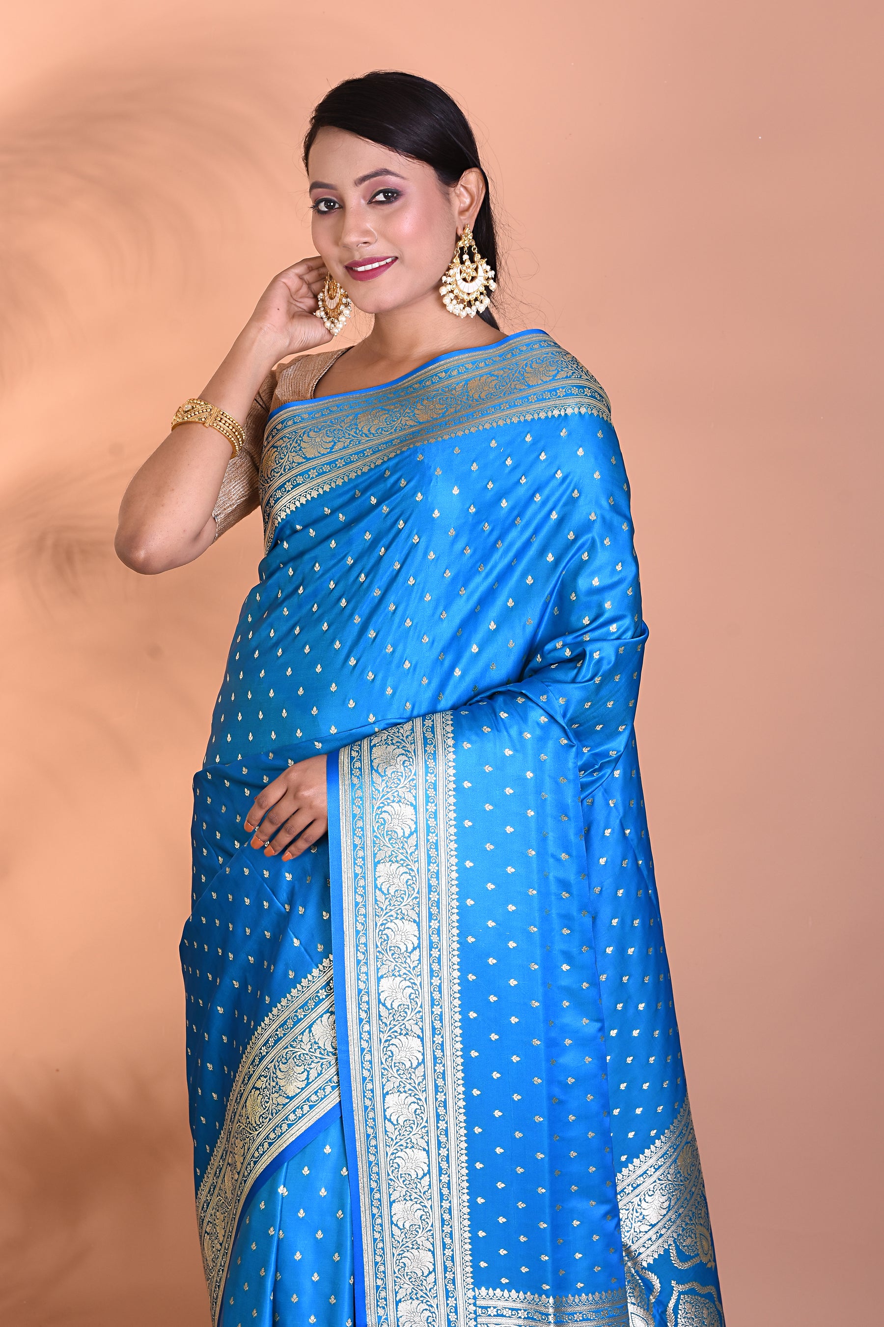 Blue Banarasi Saree - Keya Seth Exclusive