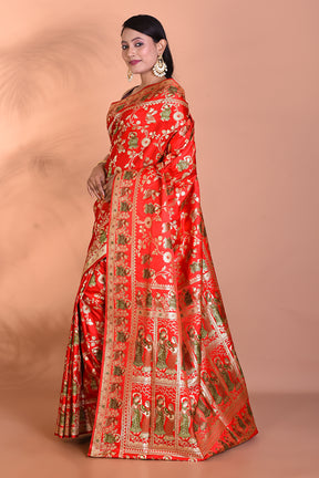 Pure Red Banarasi Saree - Keya Seth Exclusive