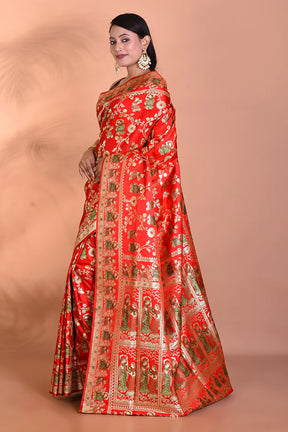 Pure Red Banarasi Saree - Keya Seth Exclusive