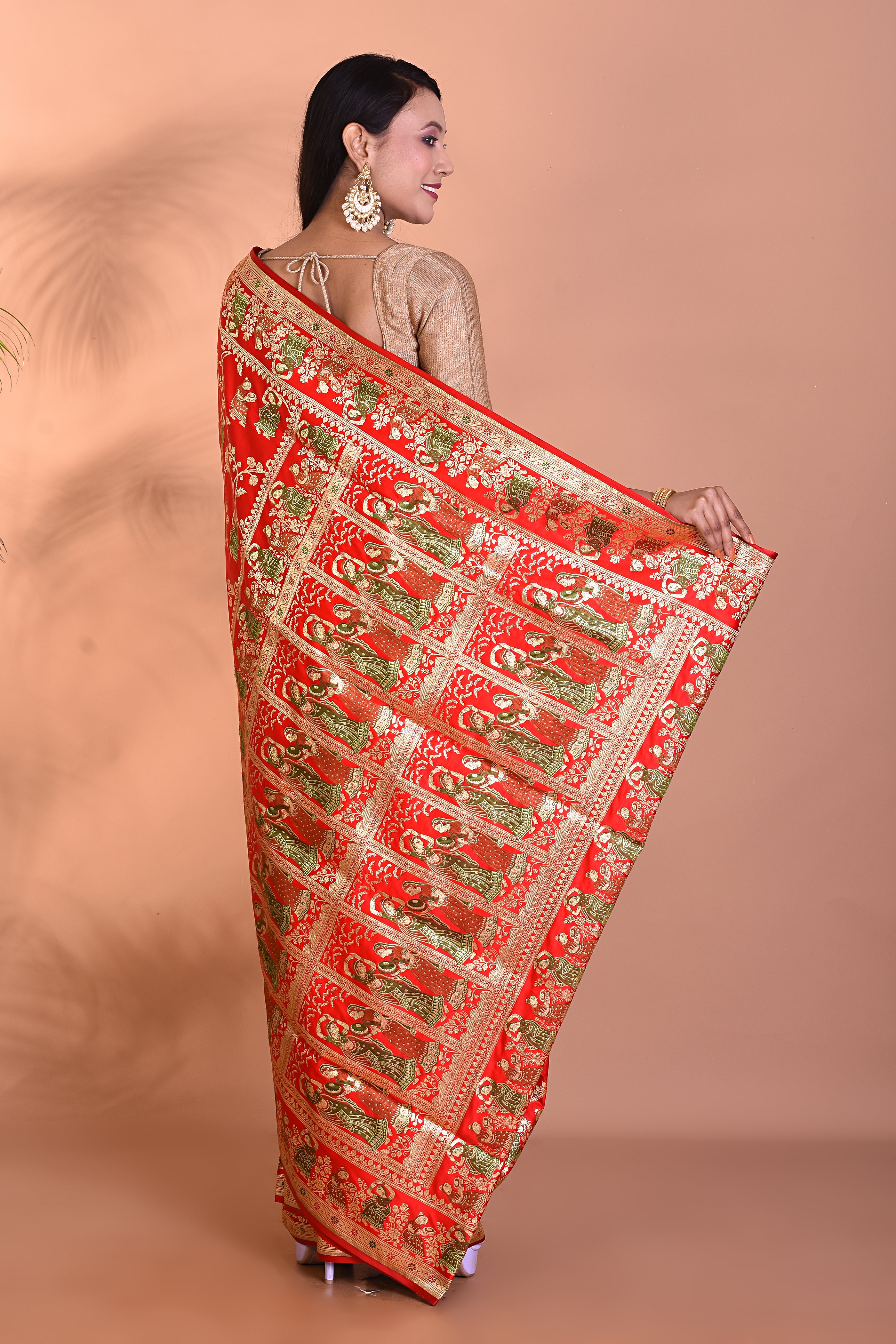 Pure Red Banarasi Saree - Keya Seth Exclusive