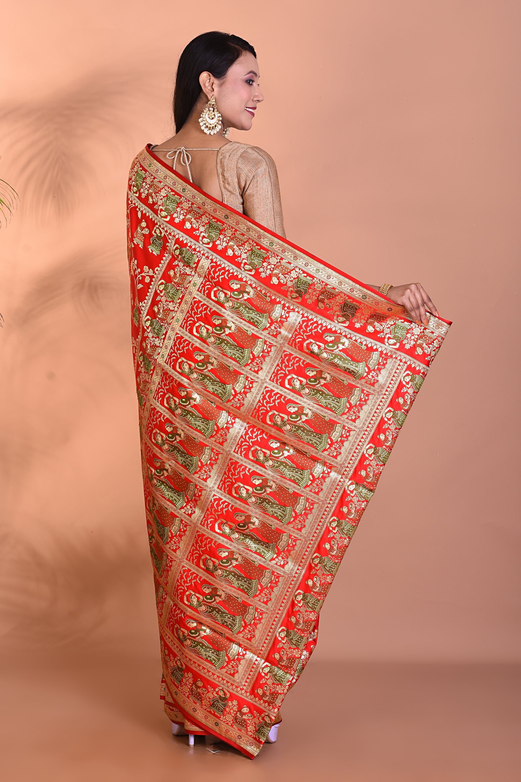 Pure Red Banarasi Saree - Keya Seth Exclusive