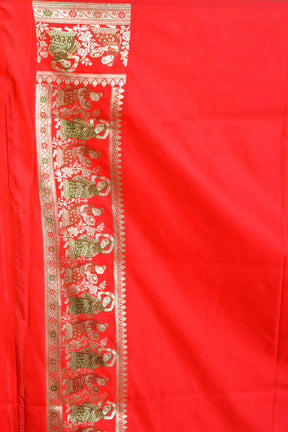 Pure Red Banarasi Saree - Keya Seth Exclusive