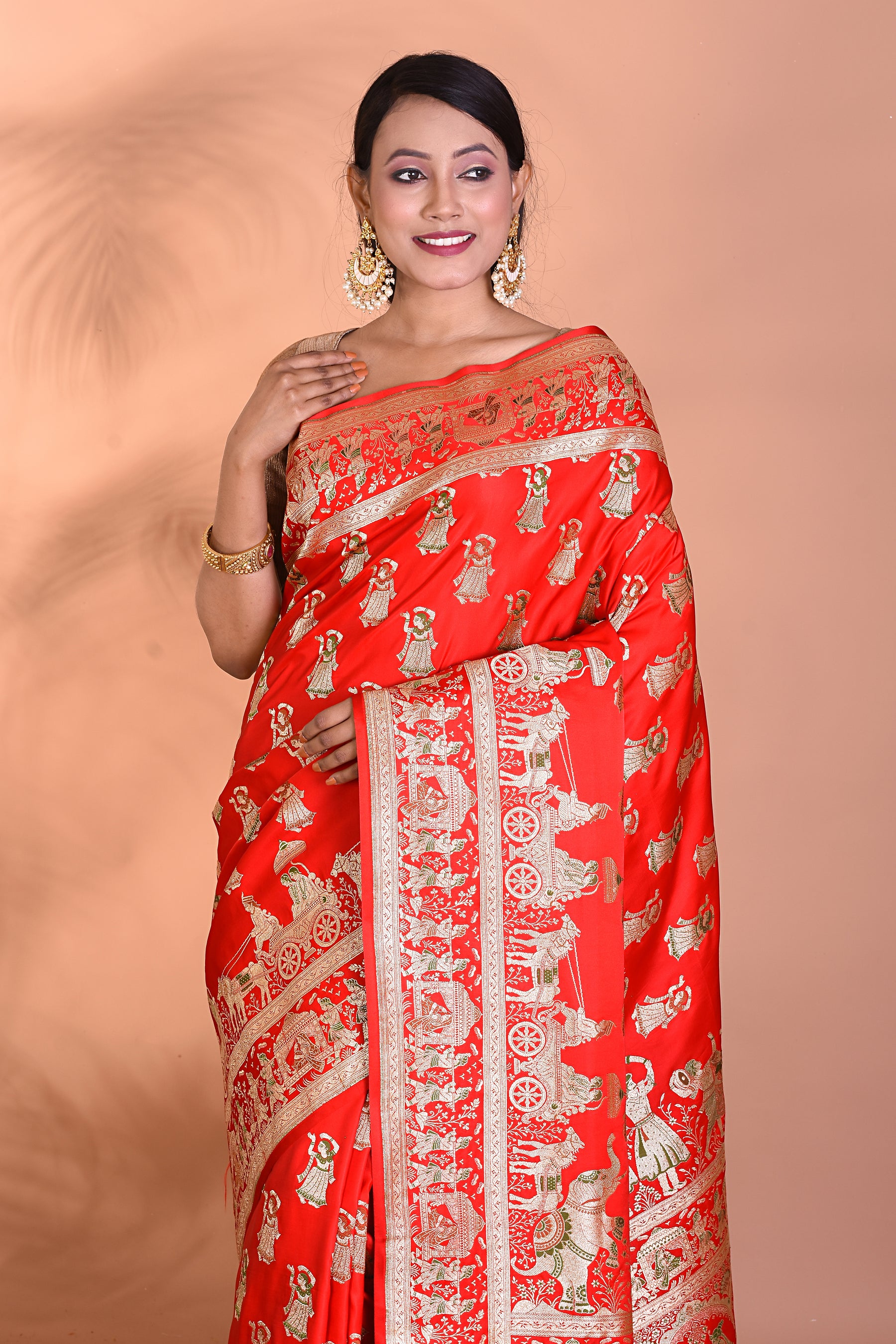 Designer Red Banarasi Saree - Keya Seth Exclusive