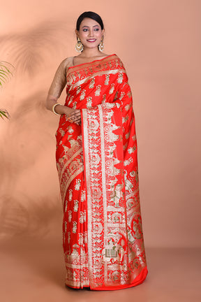 Designer Red Banarasi Saree - Keya Seth Exclusive