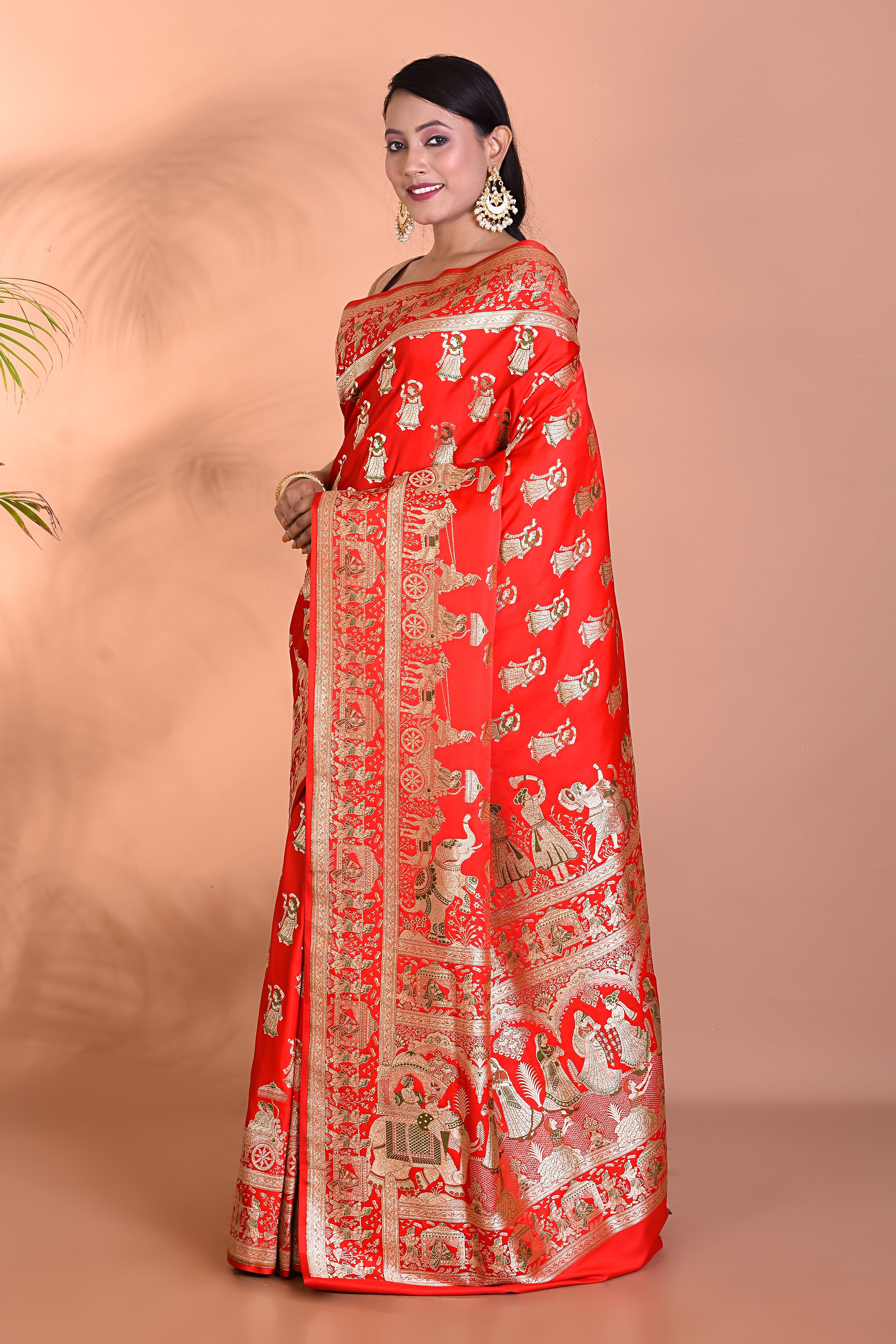 Designer Red Banarasi Saree - Keya Seth Exclusive