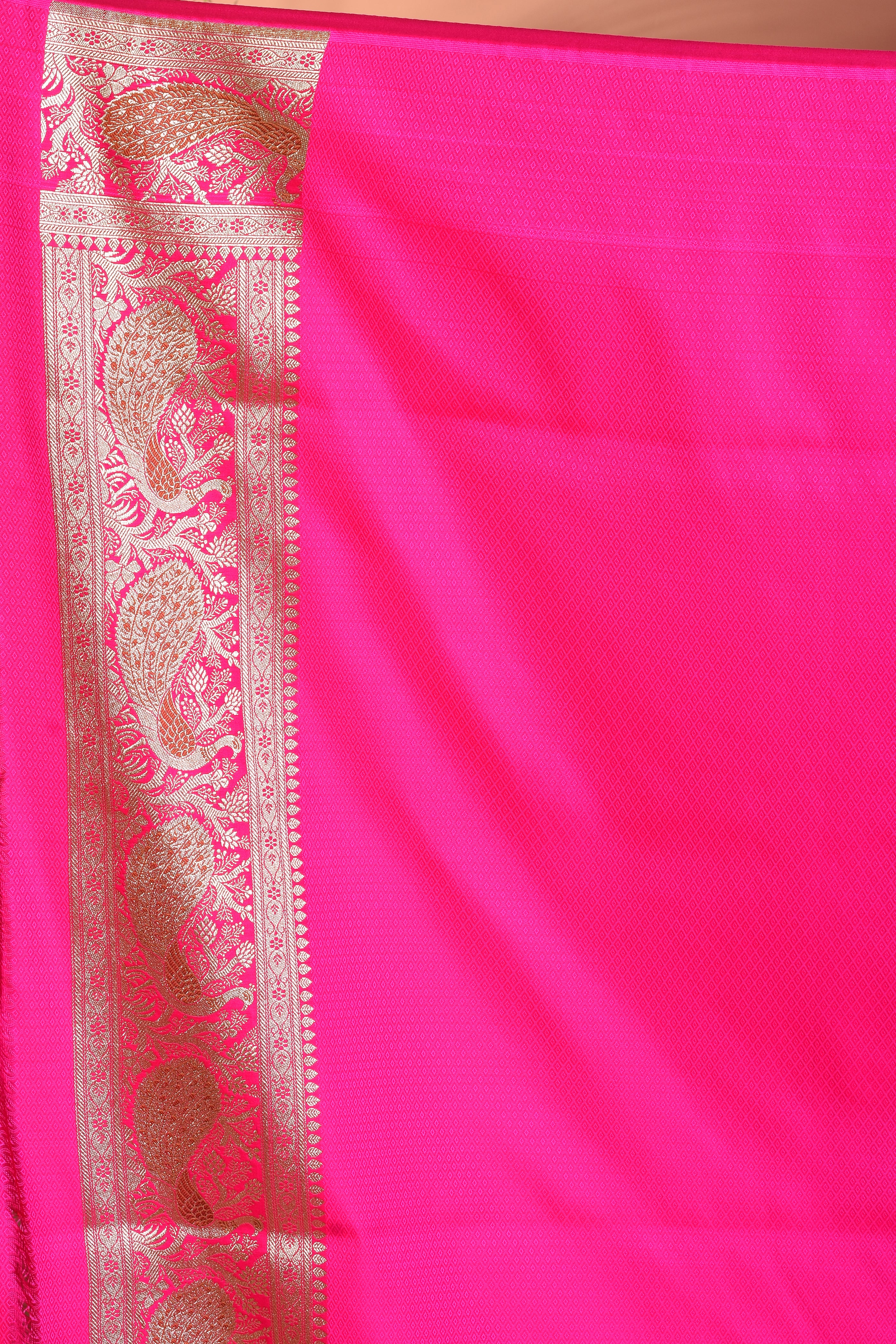 Bright Pink Pure Banarasi Saree - Keya Seth Exclusive