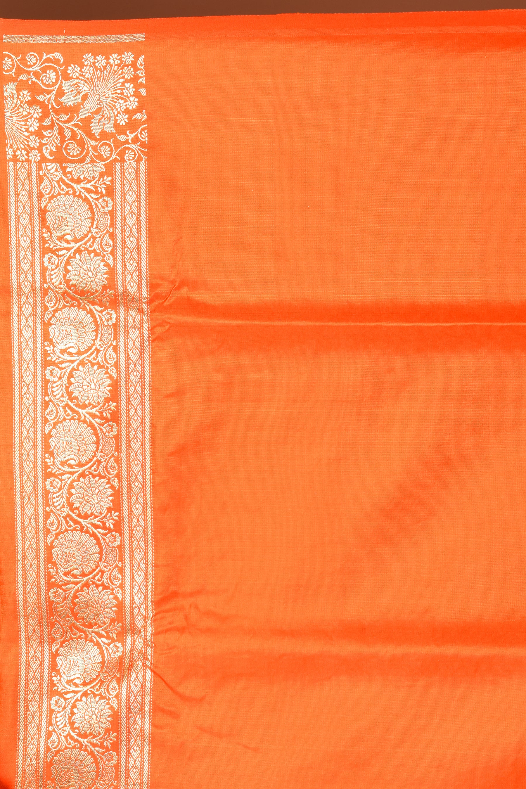 Bright Orange Banarasi Saree - Keya Seth Exclusive