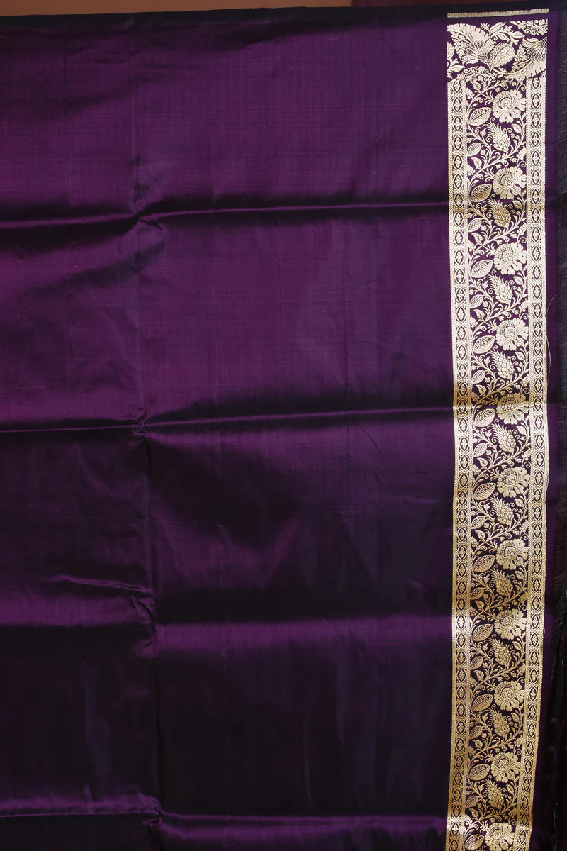 Deep Violet Banarasi Saree - Keya Seth Exclusive
