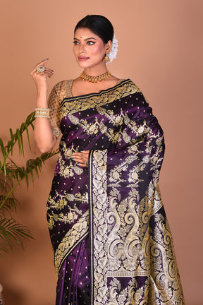 Deep Violet Banarasi Saree - Keya Seth Exclusive