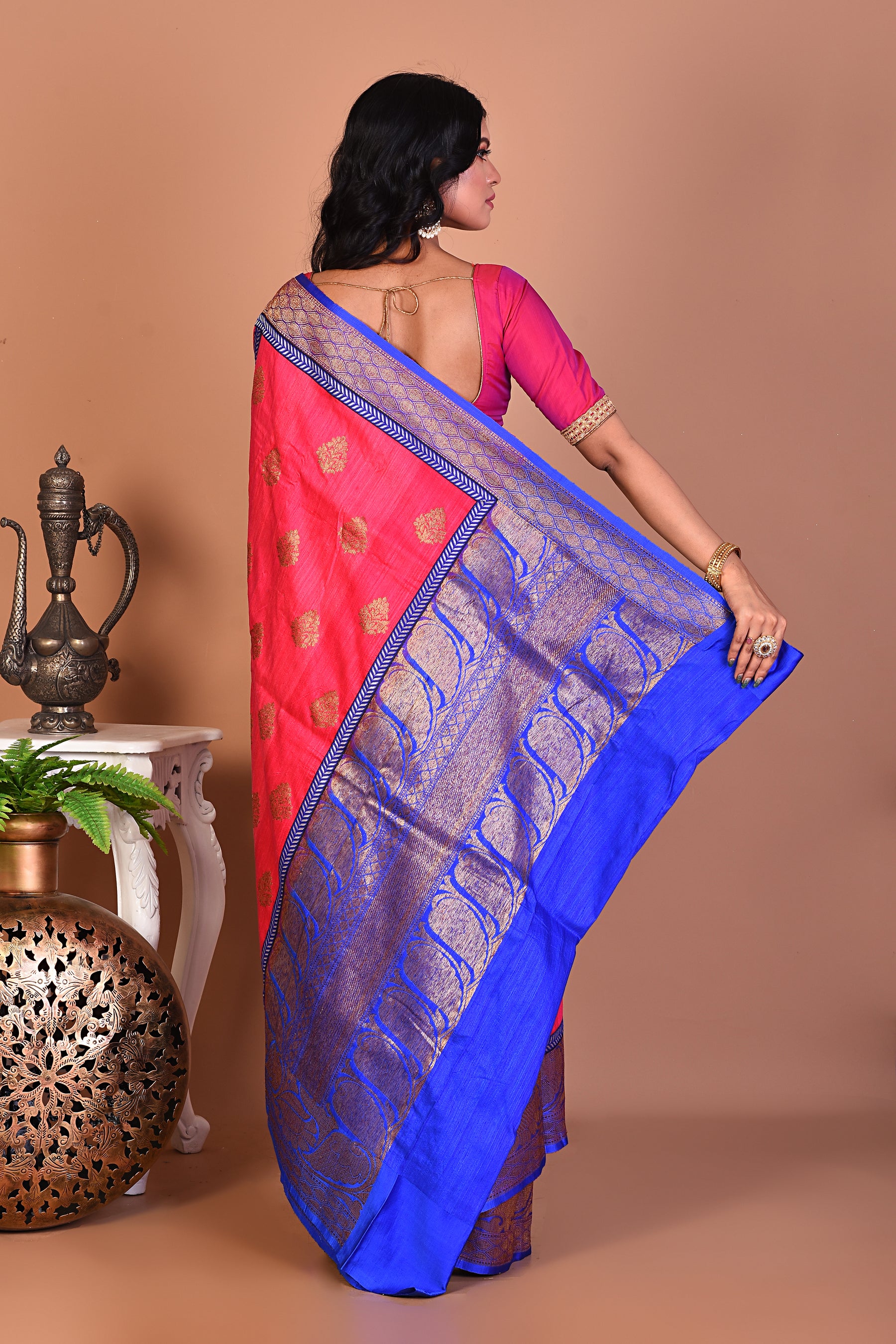 Pink Pure Tussar Silk - Keya Seth Exclusive