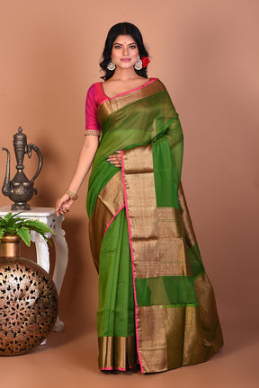 Green Blended Organza Saree - Keya Seth Exclusive