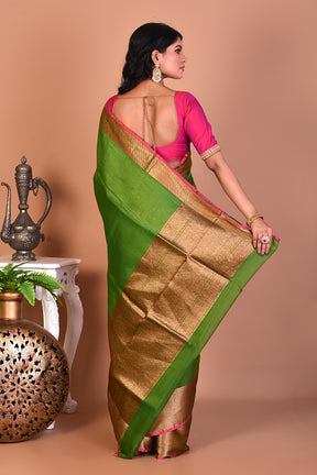 Green Blended Organza Saree - Keya Seth Exclusive