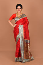 Load image into Gallery viewer, Red Pure Dhakai Saree - Keya Seth Exclusive
