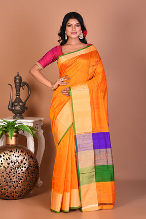 Yellow Blended Art Silk Saree - Keya Seth Exclusive