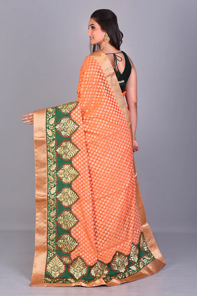 Fancy Orange Organza Saree - Keya Seth Exclusive