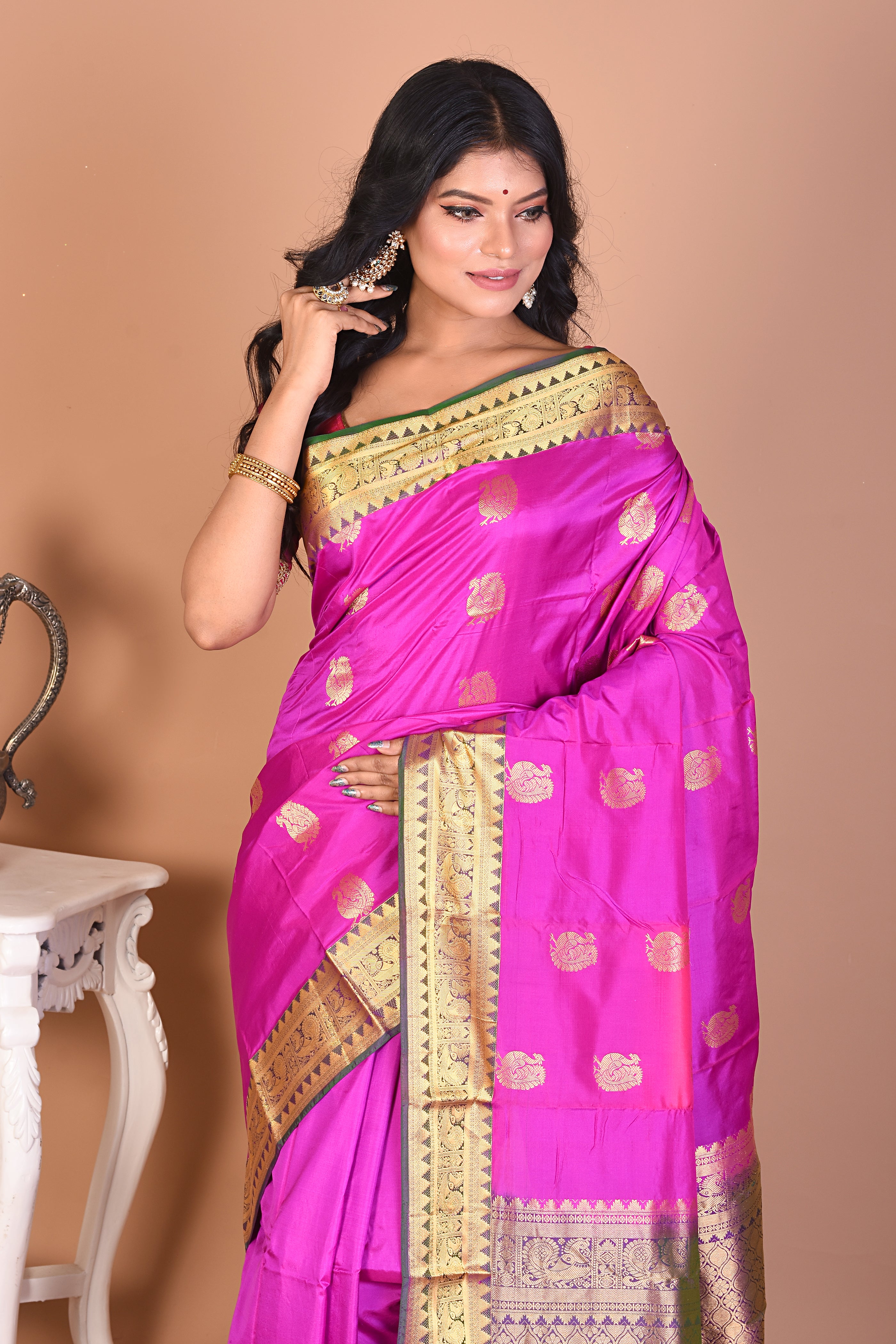 Gorgeous Rani Kanjivaram Saree - Keya Seth Exclusive