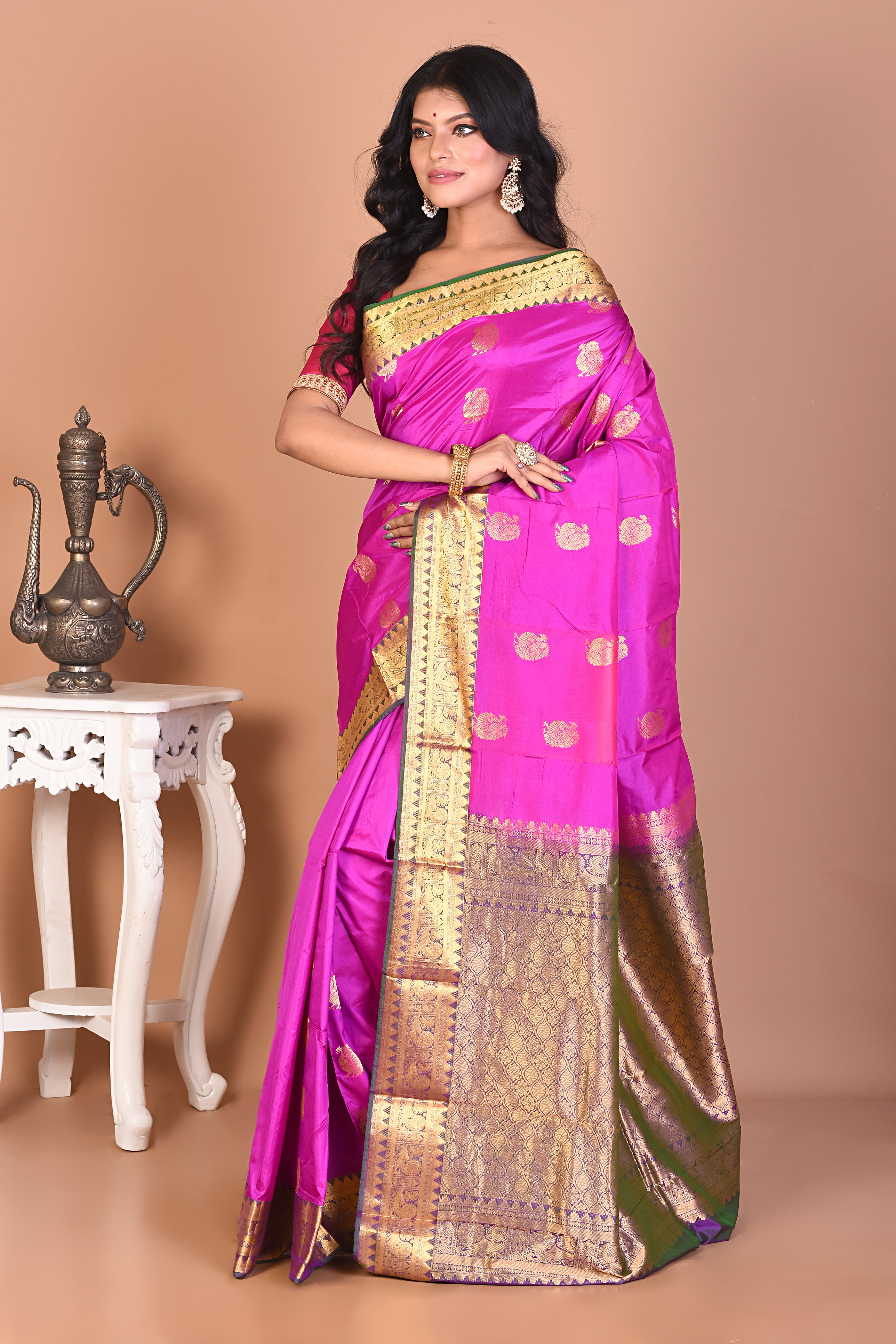 Gorgeous Rani Kanjivaram Saree - Keya Seth Exclusive