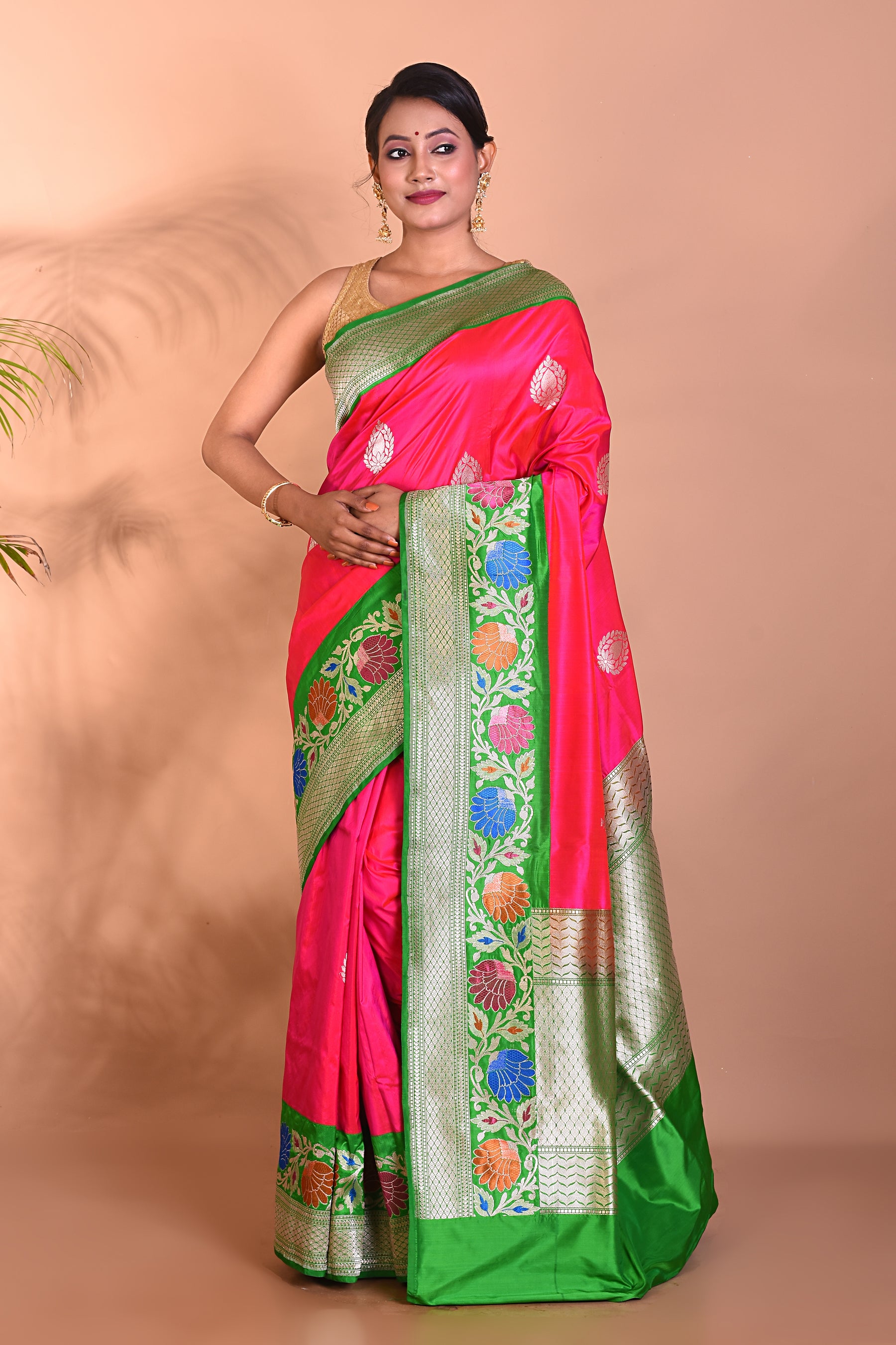 Elegant Pink Pure Kanjivaram Saree - Keya Seth Exclusive