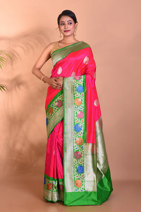 Elegant Pink Pure Kanjivaram Saree - Keya Seth Exclusive