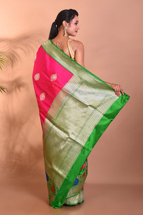 Elegant Pink Pure Kanjivaram Saree - Keya Seth Exclusive