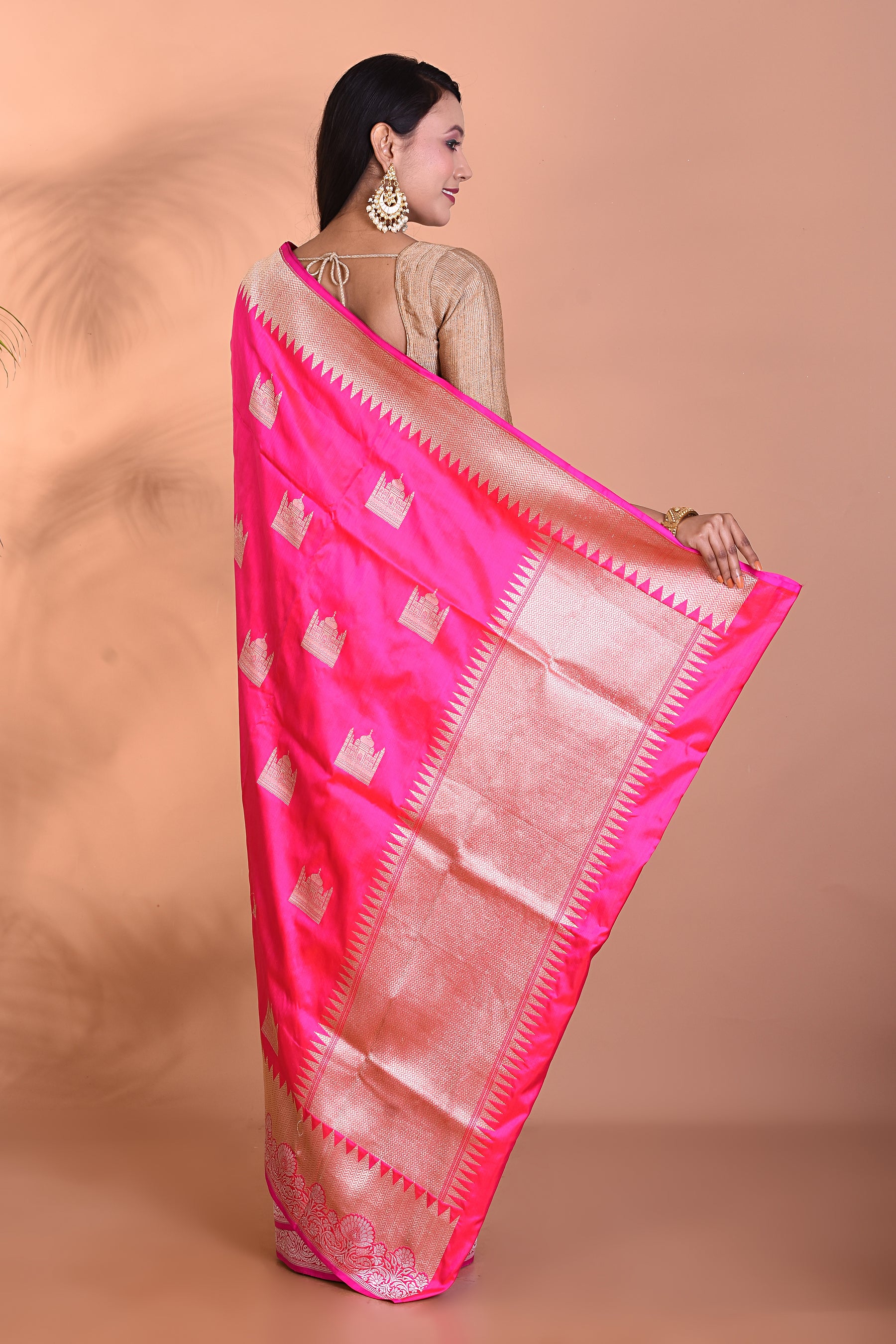 Pink Pure Katan Silk Saree - Keya Seth Exclusive