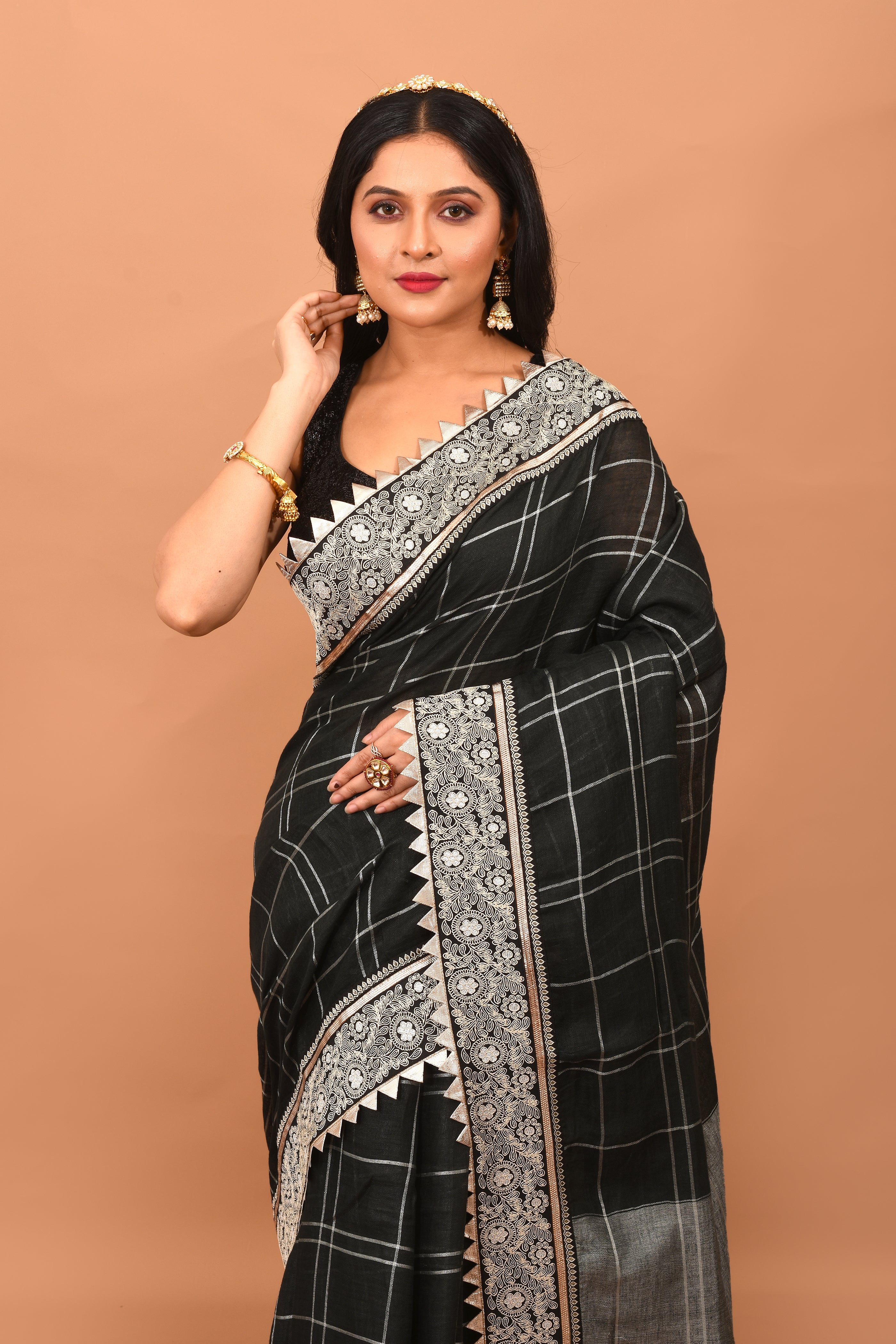 Designer Black Blended Silk Saree - Keya Seth Exclusive